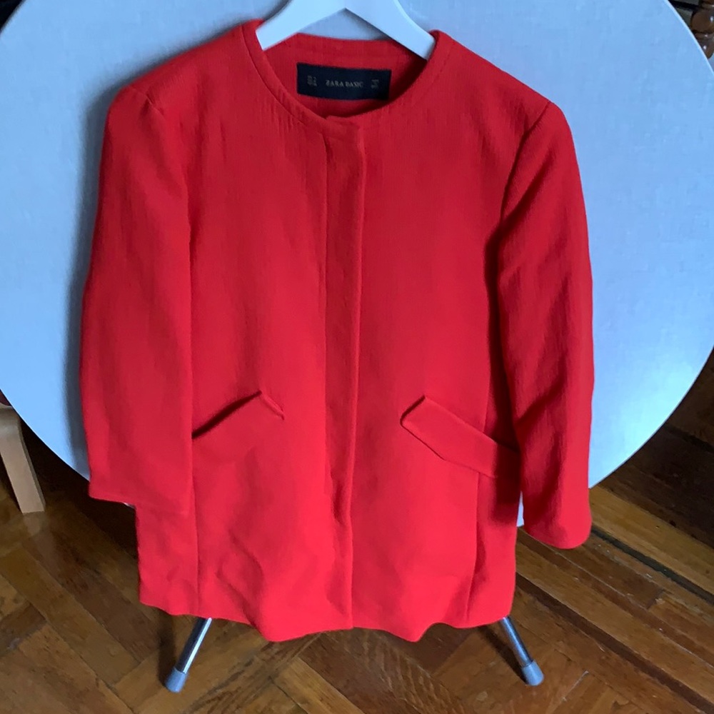 Zara Long Red Jacket